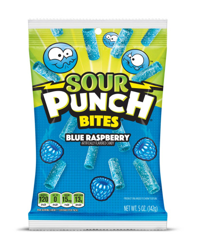 SOUR PUNCH BITES BLUE RASPBERRY (142GMS)