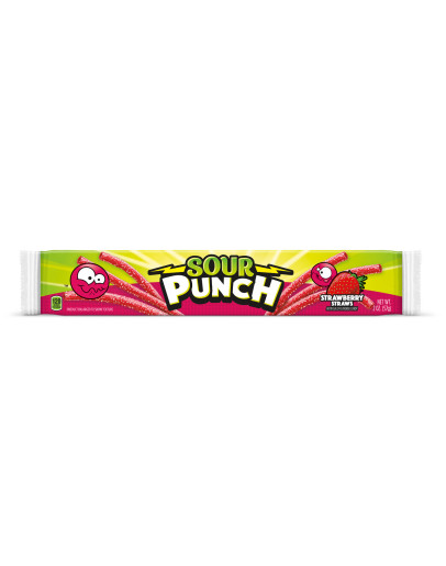 SOUR PUNCH STRAWS STRAWBERRY (57GMS)