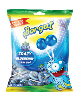 BORGAT LOLLIES BLUEBERRY 40P (400GMS)
