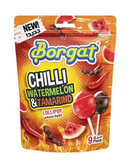 BORGAT LOLLIES CHILLI WATERMELON TAMARIND BAG 9P (162GMS)