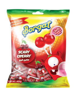 BORGAT LOLLIES SCARY CHERRY 40P (400GMS)