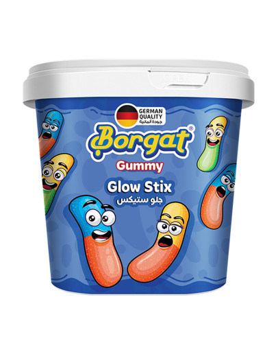 BORGAT GUMMY GLOW STICKS TUBS (160GMS)
