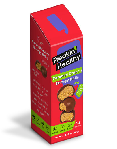 FREAKIN HEALTHY CARAMEL CRUNCH PROTEIN BALLS (60GMS)