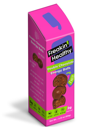 FREAKIN HEALTHY DOUBLE CHOCO PROTEIN BALLS (60GMS)