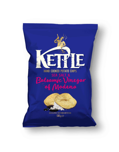 KETTLE CRISPS SEA SALT & BALSAMIC VINEGAR (130GMS)