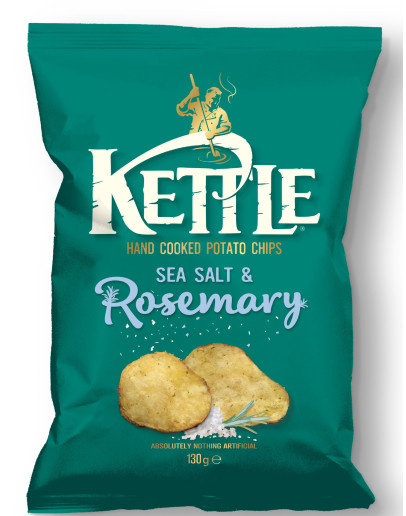 KETTLE CRISPS SEA SALT & ROSEMARY (130GMS)
