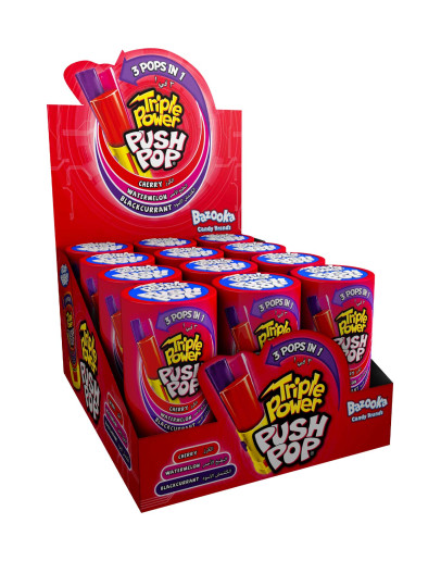 BAZOOKA TRIPLE POWER WATERMELON+CHERRY+BLACK CURRANT (34GMS)