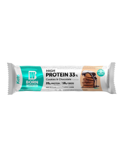 BORN WINNER KETO PROTEIN BAR COOKIES & CHOCOLATE (2X30GMS)