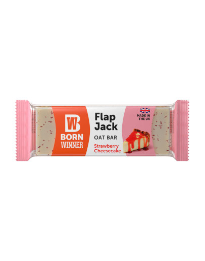 BORN WINNER FLAP JACK OAT BARS STRAWBERRY CHEESECAKE (100GMS)