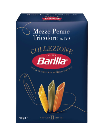BARILLA MEZZE PENNE  TRICOLOR (500GMS)