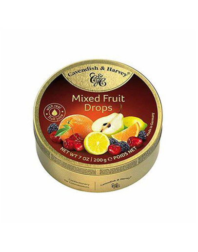 CAVENDISH & HARVEY ALL FRUIT DROPS TINS (200GMS)