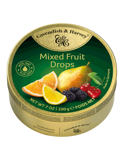 CAVENDISH & HARVEY MIXED FRUIT DROPS TINS (200GMS)