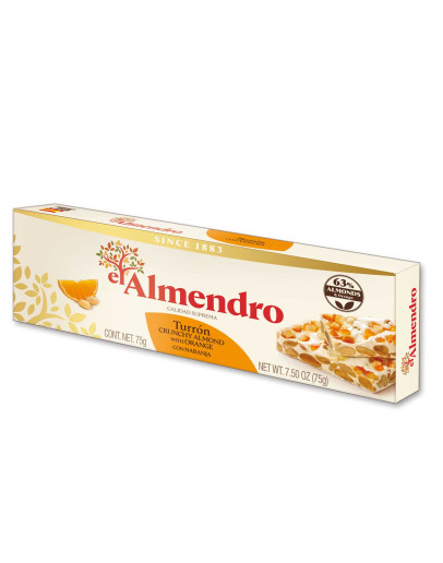 EL ALMENDRO CRUNCHY ALMOND ORANGE TURRON (75GMS)
