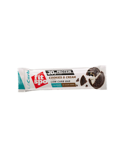 FITSPO PROTEIN BAR LOW-CARB COOKIES & CREAM (60GMS)