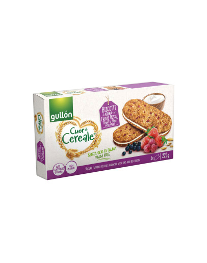 GULLON YOGURT & RED FRUIT SANDWICH BISCUITS (220GMS)