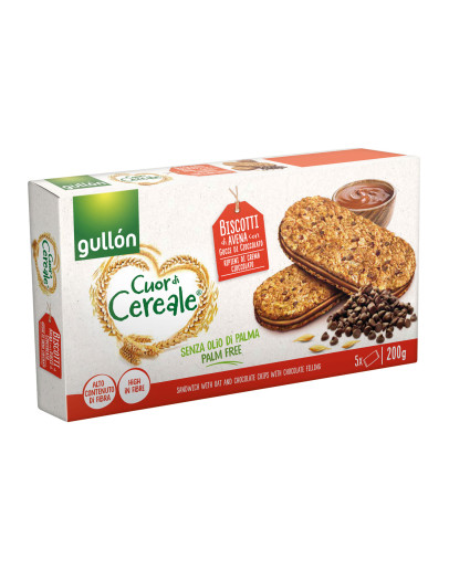GULLON OAT & CHOCO SANDWICH BISCUITS (200GMS)