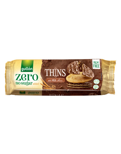 GULLON ZERO SUGAR THINS MILK CHOCO (150GMS)