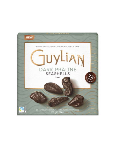 GUYLIAN 72% DARK COCOA SEASHELLS (225GMS)