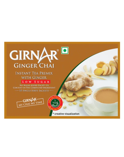 GIRNAR INSTANT GINGER CHAI UNSWEETENED (80GMS)