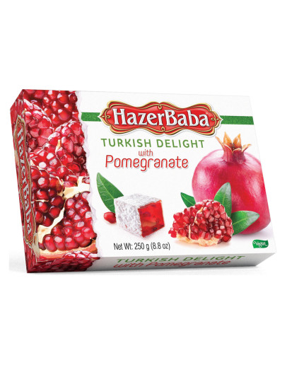 HAZERBABA TURKISH DELIGHT POMEGRANATE ZERESHK (250GMS)