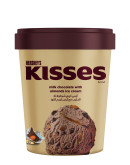 HERSHEYS TUB KISSES MILK ALMOND (450ML)