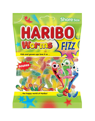 HARIBO FIZZ WORMS (70GMS)