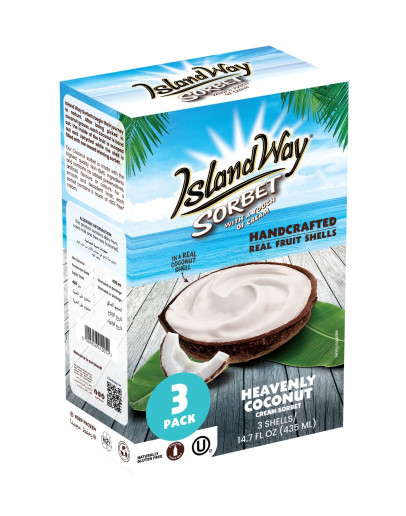 ISLAND WAY HEAVENLY COCONUT  3 PACK (435GMS)