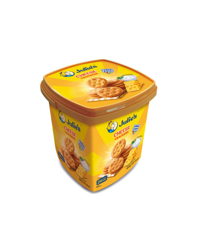 JULIE'S CHEESE CRACKERS TUBS (600GMS)