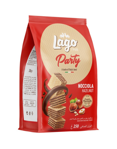 LAGO PARTY WAFERS HAZELNUT (250GMS)