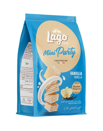 LAGO MINI PARTY WAFERS VANILLA (125GMS)