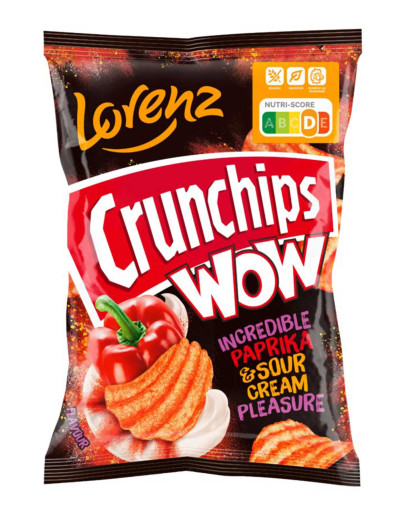 LORENZ CRUNCHIPS WOW PAPRIKA SOUR CREAM (80GMS)