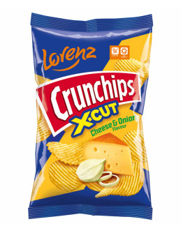 LORENZ CRUNCHIPS X-CUT CHEESE & ONION (85GMS)