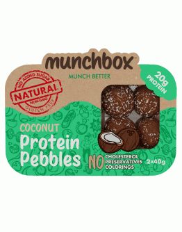 MUNCHBOX PROTEIN PEBBLES COCONUT (80GMS)