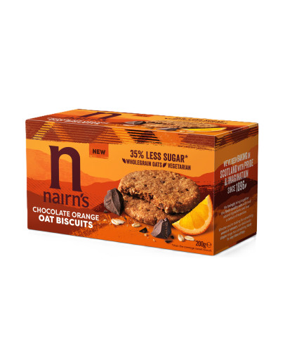 NAIRNS CHOCOLATE ORANGE OAT BISCUITS (200GMS)