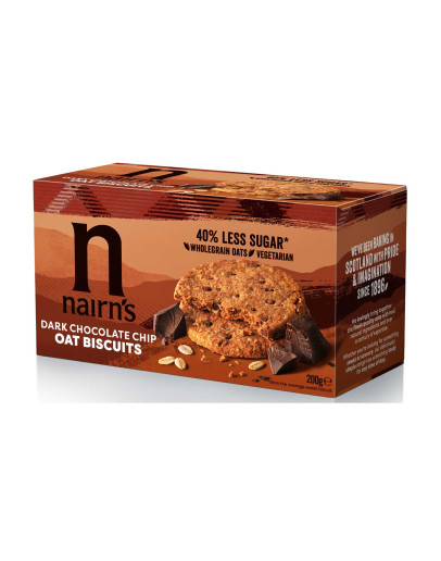 NAIRNS DARK CHOCO CHIP OAT BISCUITS (200GMS)