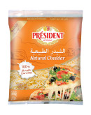 PRESIDENT SHREDDED CHEDDAR BAGS (450GMS)