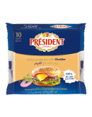 PRESIDENT SLICES CHEDDAR FOR BURGER (200GMS)