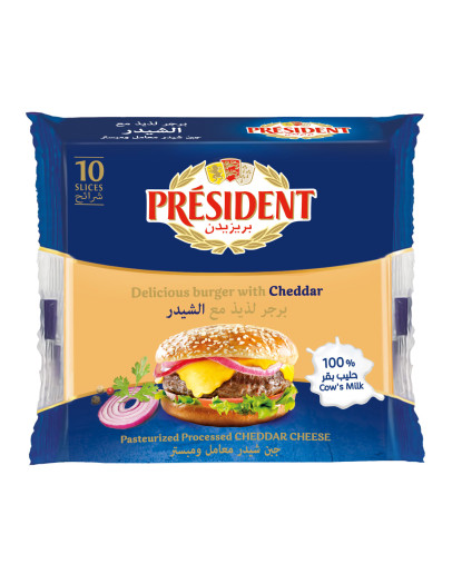 PRESIDENT SLICES CHEDDAR FOR BURGER (200GMS)