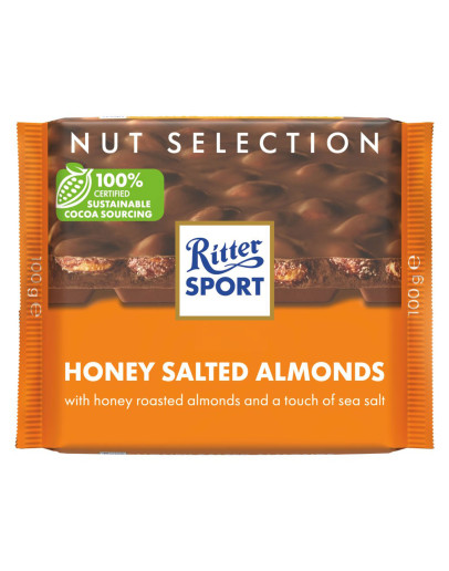 RITTER SPORT HONEY SALTED ALMONDS (100GMS)