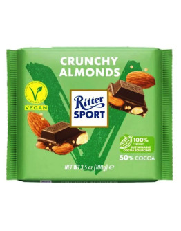 RITTER SPORT VEGAN CRUNCHY ALMONDS (100GMS)