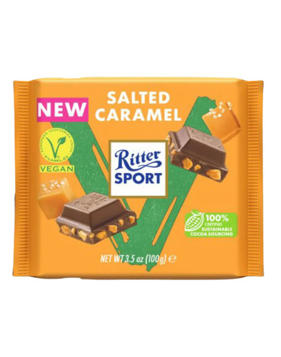 RITTER SPORT VEGAN SALTED CARAMEL (100GMS) 