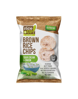 RICE UP RICE CHIPS SOUR CREAM & ONION (60GMS)