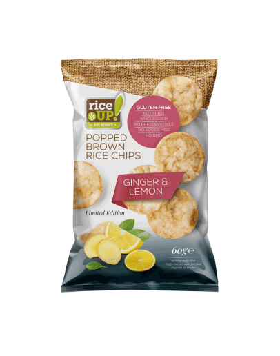 RICE UP RICE CHIPS GINGER & LEMON (60GMS)