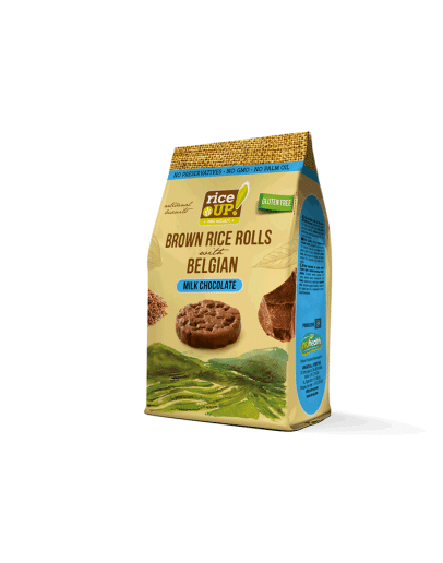 RICE UP RICE ROLLS MILK CHOCOLATE (50GMS)