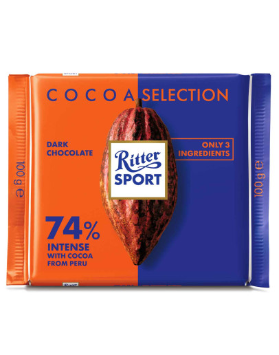 RITTER SPORT 74% INTENSE FROM PERU