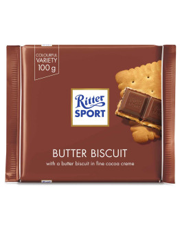 RITTER SPORT BUTTER BISCUIT CHOCOLATE (100GMS)
