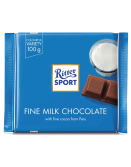 RITTER SPORT EXTRA FINE MILK CHOCOLATE (100GMS)