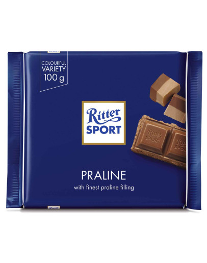 RITTER SPORT MILK CHOCOLATE PRALINE (100GMS)