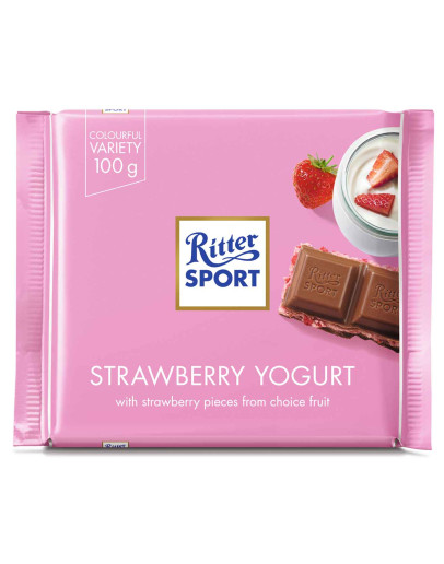 RITTER SPORT STRAWBERRY & YOGHURT (100GMS)