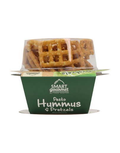 SMART GOURMET PESTO HUMMUS AND PRETZELS (140GMS)